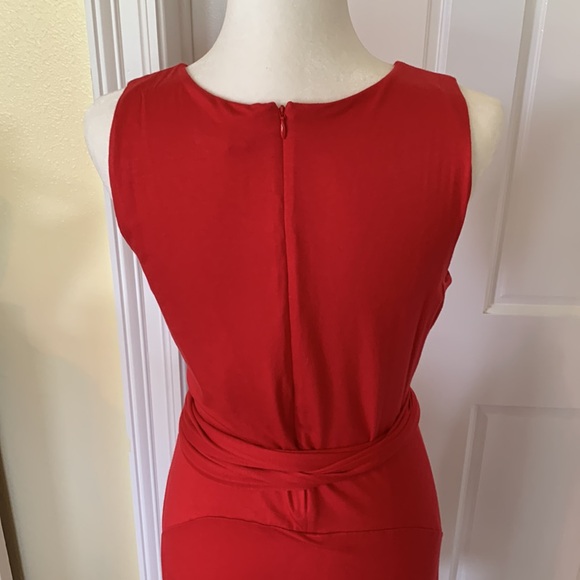 Banana Republic coral color wrap dress - Picture 3 of 4
